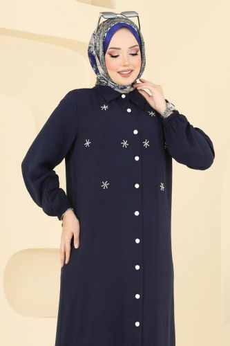 moda selvim طقم كحلي 3099HBS856 - Thumbnail
