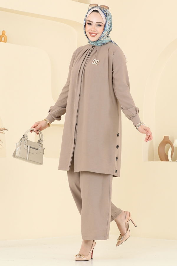 Modaselvim خصم صافٍ20%+20% في سلة التسوق طقم بيج غامق 3100HBS856