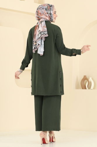 moda selvim طقم اخضر عفني 3100HBS856 - Thumbnail