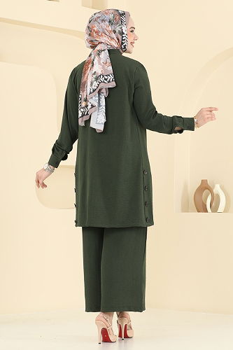 moda selvim طقم اخضر عفني 3100HBS856 - Thumbnail