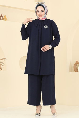 moda selvim طقم كحلي 3100HBS856 - Thumbnail