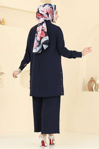 moda selvim طقم كحلي 3100HBS856 - Thumbnail