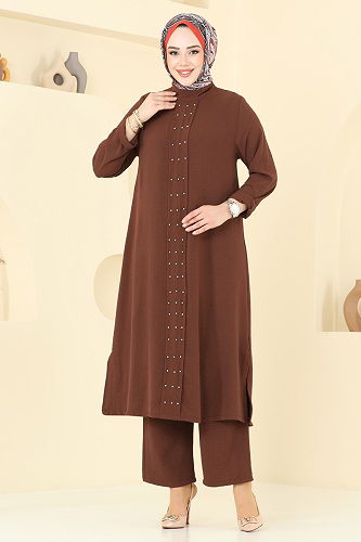 moda selvim Combined 3101HBS856 Brown - Thumbnail