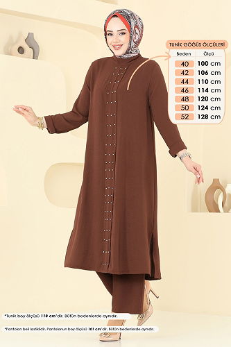 moda selvim Combined 3101HBS856 Brown - Thumbnail