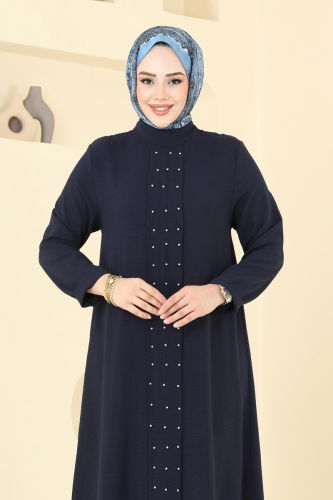 moda selvim طقم كحلي 3101HBS856 - Thumbnail