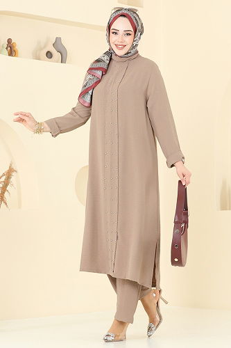 moda selvim طقم بيج 3101HBS856 - Thumbnail