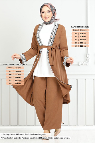 moda selvim Combined 3104ZRF1096-M Brown - Thumbnail