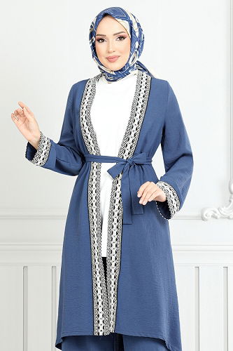 moda selvim طقم ازرق 3104ZRF1096-M - Thumbnail