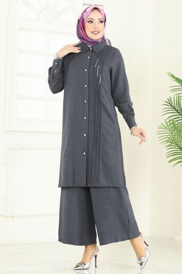 Modaselvim خصم صافٍ20%+20% في سلة التسوق طقم رمادي غامق 3105HBS856