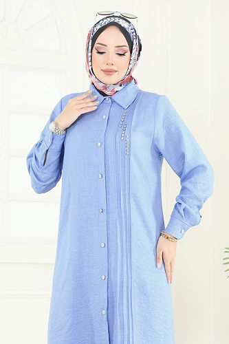 moda selvim طقم أزرق فاتح 3105HBS856 - Thumbnail