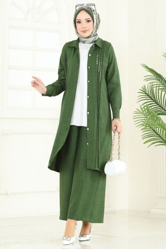 moda selvim Combined 3105HBS856 Khaki - Thumbnail