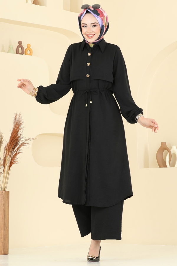 Modaselvim Hijab Combinations Combined 3112HBS856 Black