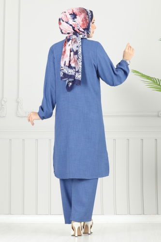 moda selvim طقم ازرق 3114HBS856 - Thumbnail