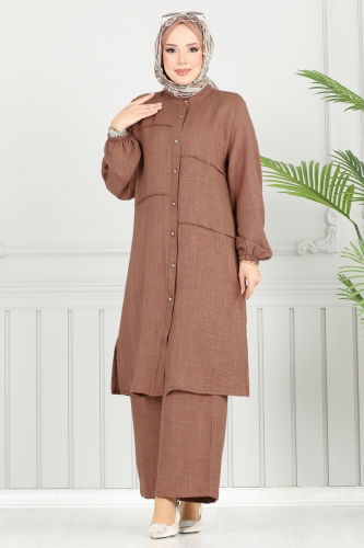 moda selvim طقم عسلي 3114HBS856 - Thumbnail