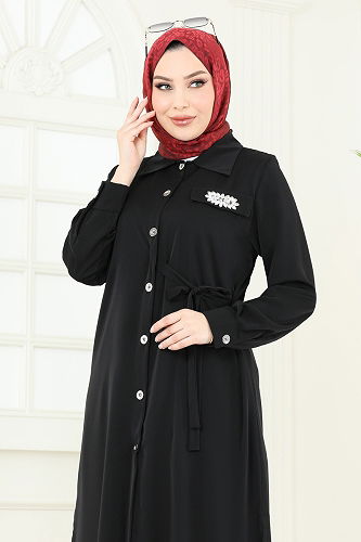 moda selvim طقم أسود 3115BLU797 - Thumbnail