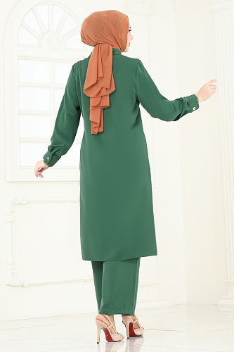 moda selvim طقم أخضر 3115BLU797 - Thumbnail