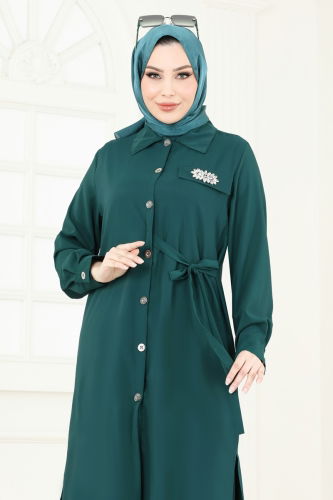 moda selvim طقم بترولي 3115BLU797 - Thumbnail