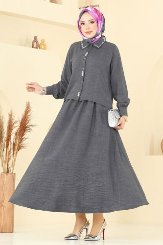 H.B.S. - طقم رمادي غامق 3116HBS856