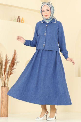 moda selvim طقم ازرق 3116HBS856 - Thumbnail