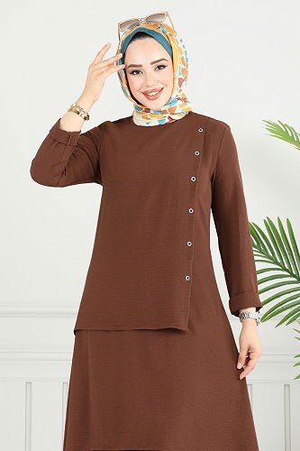 moda selvim طقم بني 3119HBS856 - Thumbnail