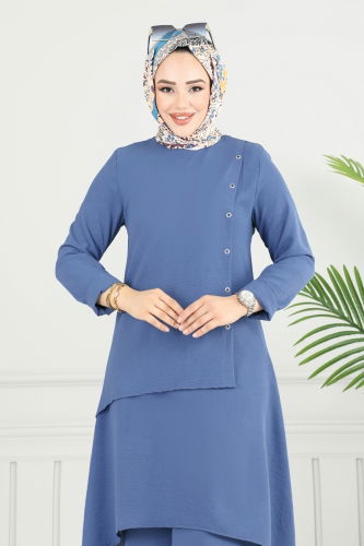 moda selvim طقم ازرق 3119HBS856 - Thumbnail
