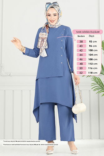 moda selvim طقم ازرق 3119HBS856 - Thumbnail