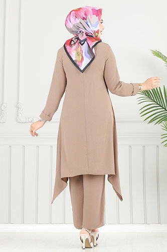 moda selvim طقم بيج 3119HBS856 - Thumbnail