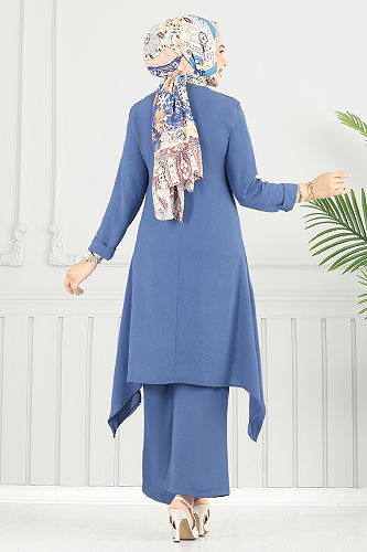 moda selvim طقم ازرق 3119HBS932-M - Thumbnail