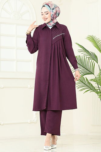 moda selvim Combined 3128HBS856 Damson - Thumbnail