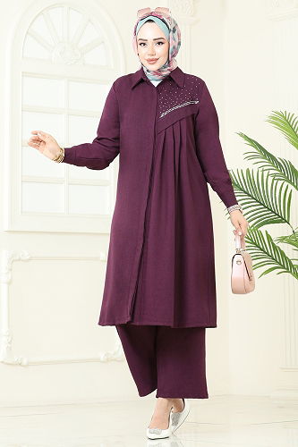 moda selvim Combined 3128HBS856 Damson - Thumbnail