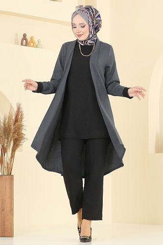 moda selvim Combined 3129HBS856 Anthracite & Black - Thumbnail