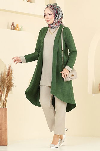 moda selvim Combined 3129HBS856 Green&Stone - Thumbnail