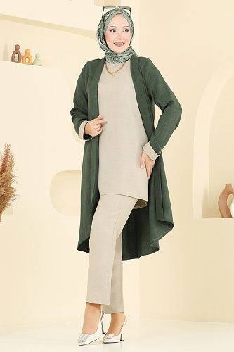 moda selvim Combined 3129HBS856 Khaki&Stone - Thumbnail