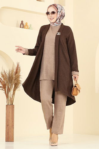 moda selvim Combined 3129HBS856 Koyu Vision & Brown - Thumbnail