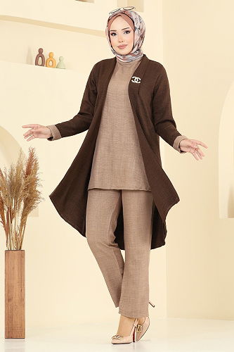 moda selvim Combined 3129HBS856 Koyu Vision & Brown - Thumbnail