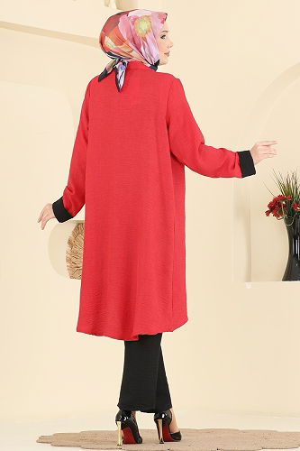 moda selvim Combined 3129HBS856 Red & Black - Thumbnail