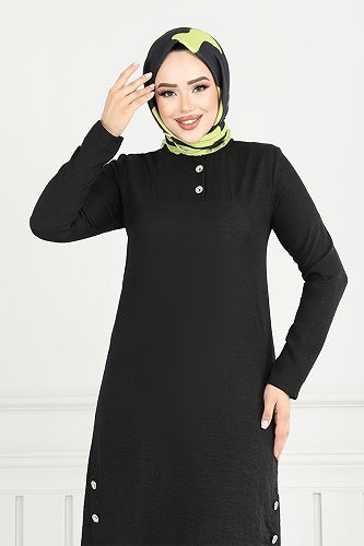 moda selvim طقم أسود 3130HBS932-M - Thumbnail