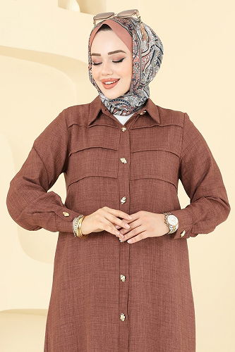 moda selvim طقم بني 3158HBS856 - Thumbnail