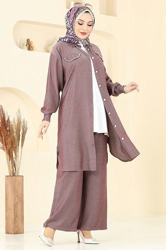 moda selvim Combined 318HBS856 Burgundy - Thumbnail