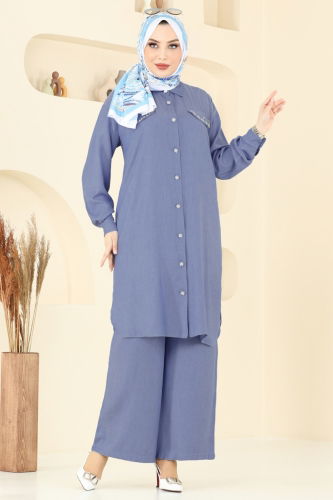 H.B.S. - طقم جينز غامق 318HBS856