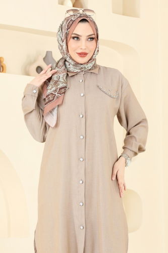 moda selvim طقم بيج 318HBS856 - Thumbnail