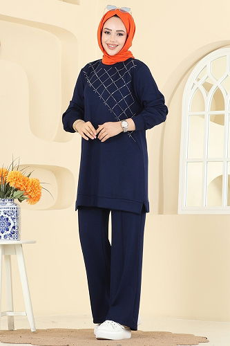 moda selvim Combined 3196HBS856 Navy Blue - Thumbnail