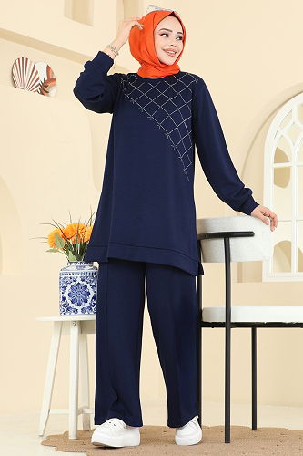 moda selvim Combined 3196HBS856 Navy Blue - Thumbnail