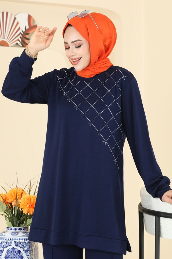 Modaselvim الاطقم طقم كحلي 3196HBS856