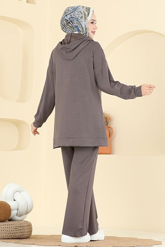 moda selvim طقم بيج غامق 3206HBS856 - Thumbnail