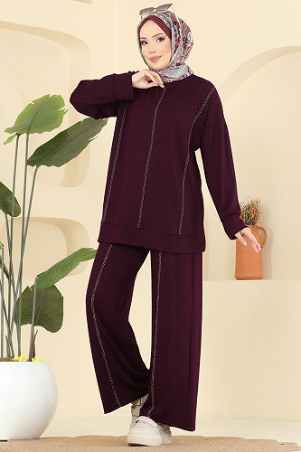 moda selvim Combined 3216HBS856 Burgundy - Thumbnail