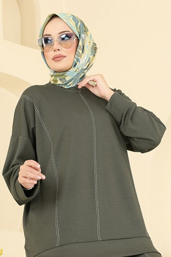 moda selvim Combined 3216HBS856 Khaki - Thumbnail