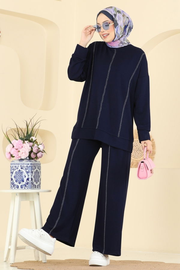 Modaselvim الاطقم طقم كحلي 3216HBS856