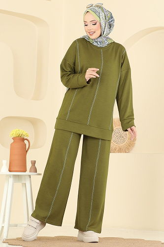 moda selvim Combined 3216HBS856 Oil Green - Thumbnail