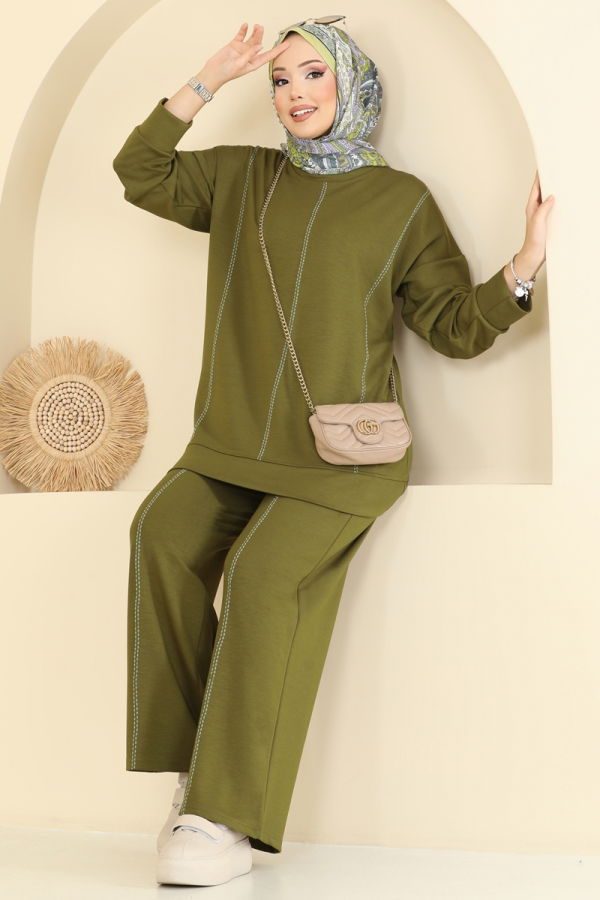 Modaselvim الاطقم طقم أخضر 3216HBS856